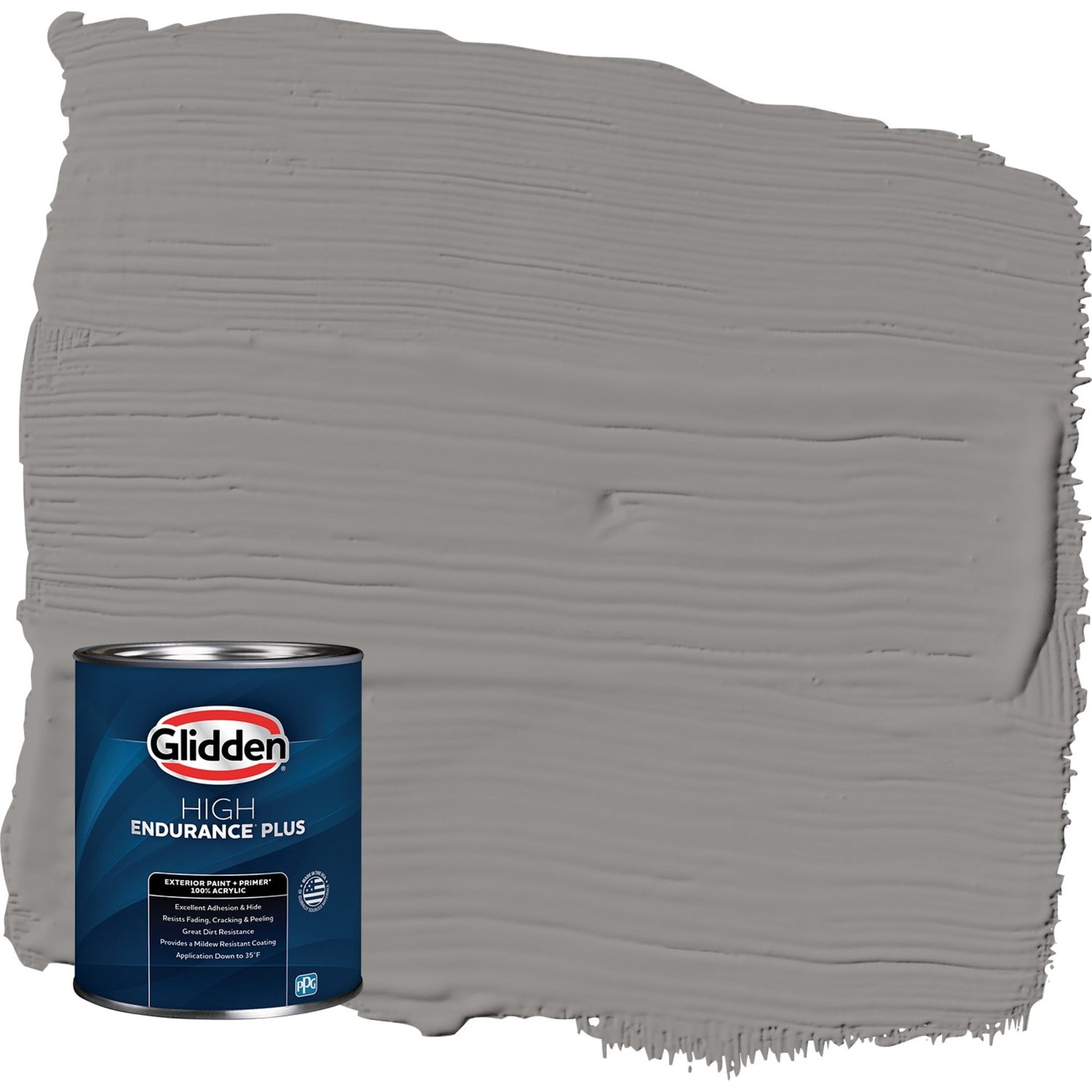Glidden HEP Antique Silver / Grey Satin Exterior Paint with Primer, 1 Quart