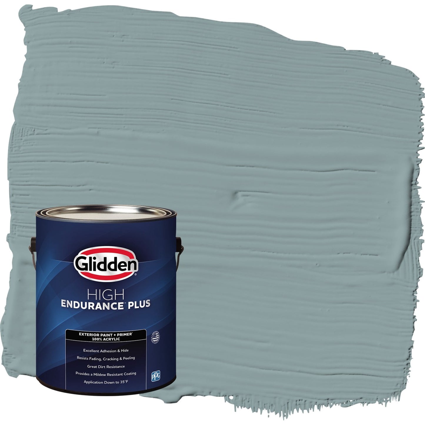 Glidden HEP Aqua Smoke / Blue Semi-Gloss Exterior Paint with Primer, 1 Gallon