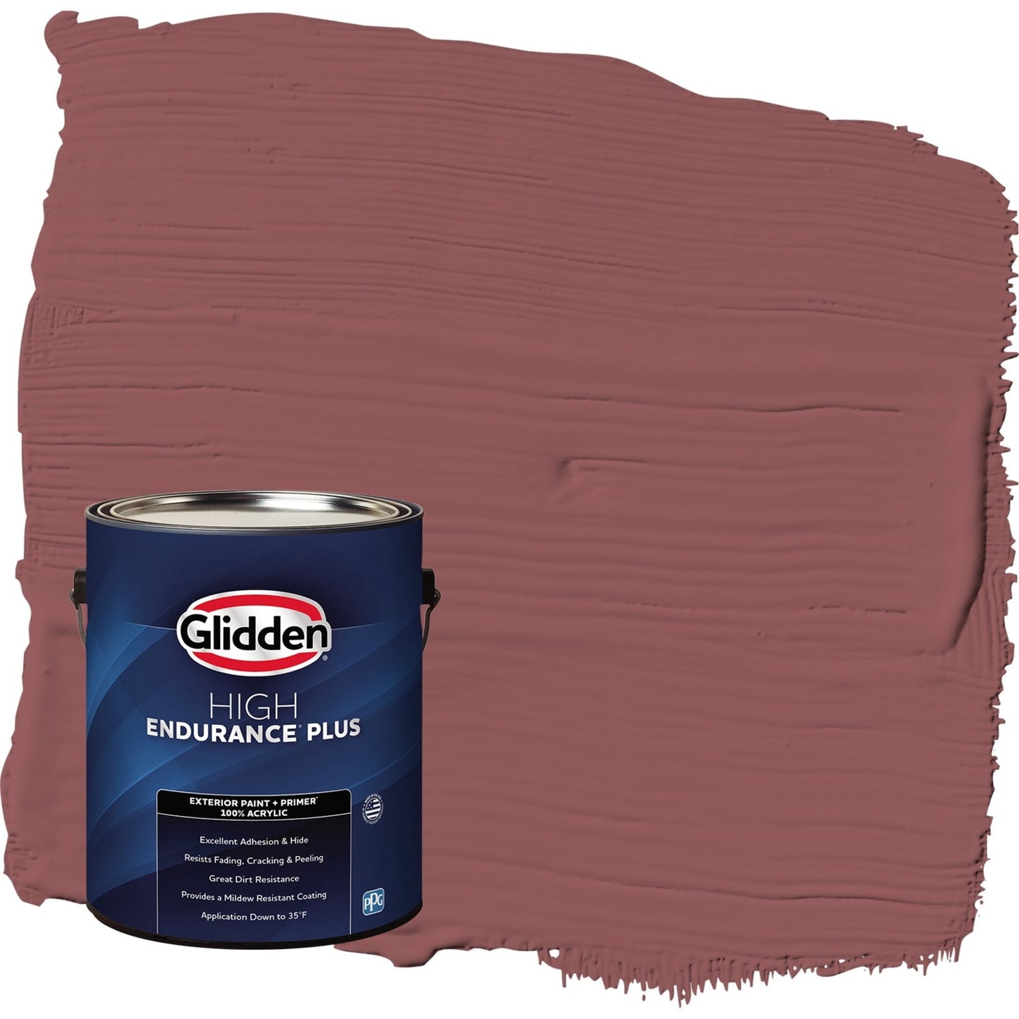 Glidden HEP Barn Door / Red Flat Exterior Paint with Primer, 1 Gallon