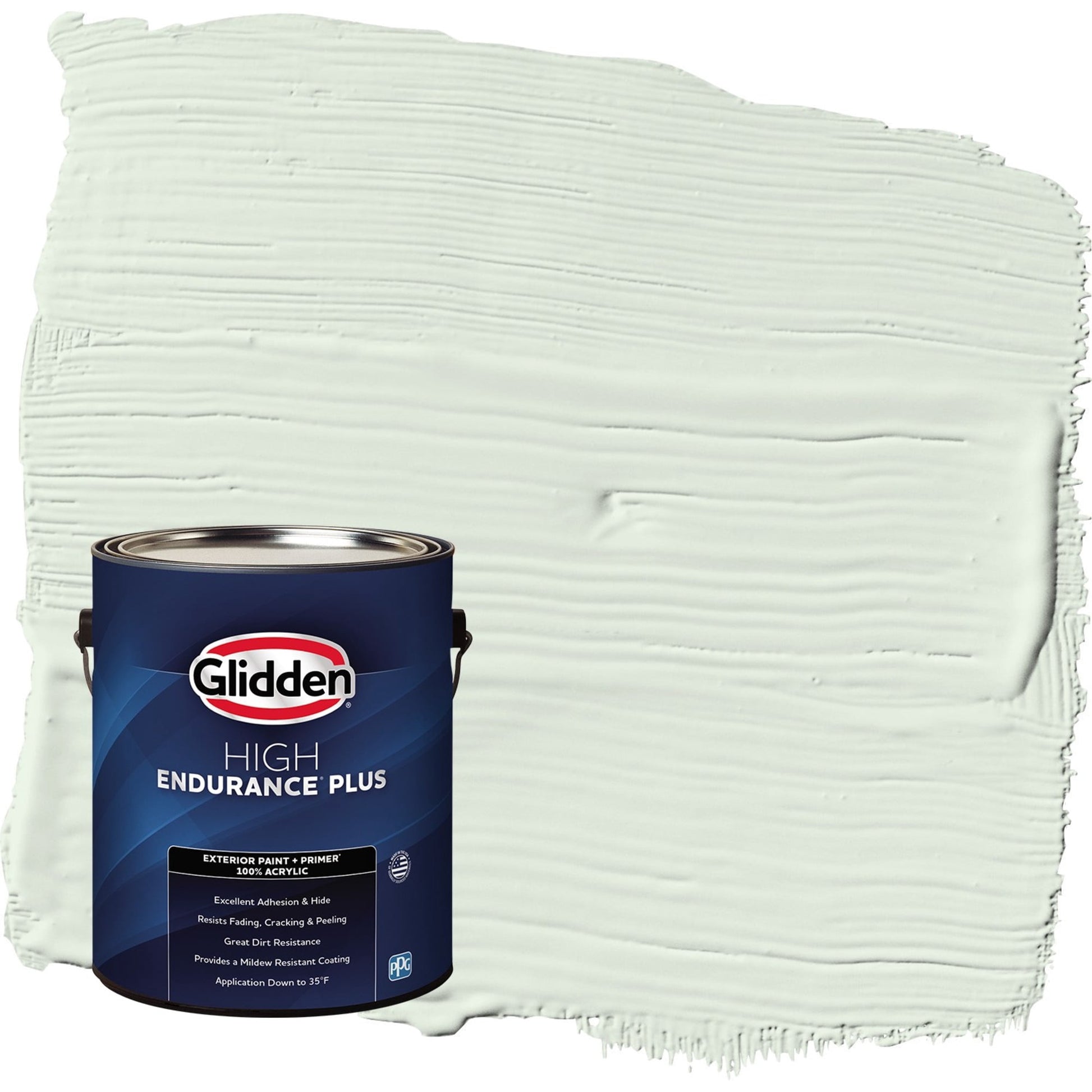 Glidden HEP Cloudy Day / Green Semi-Gloss Exterior Paint with Primer, 1 Gallon