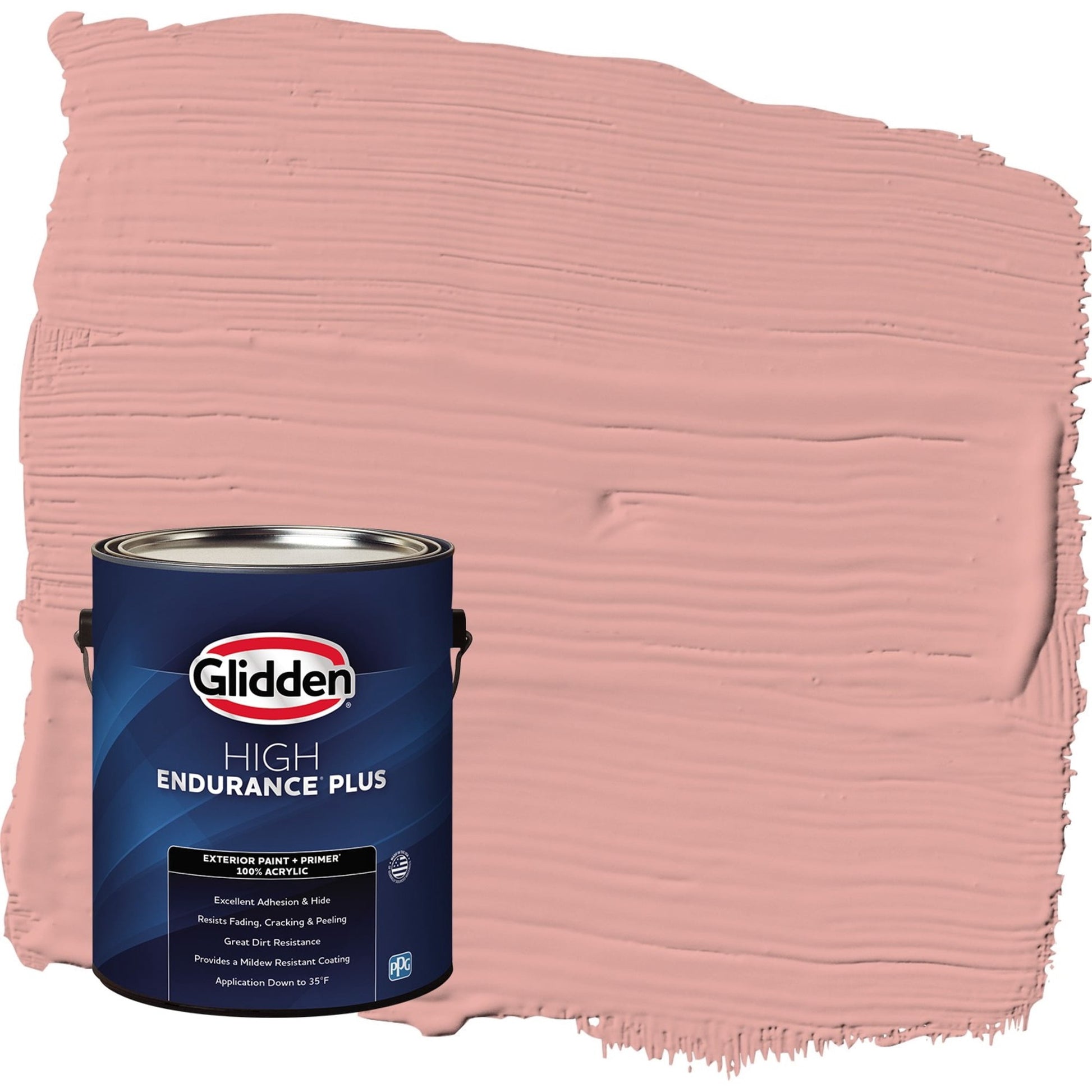 Glidden HEP Coral Cove / Orange Satin Exterior Paint with Primer, 1 Gallon