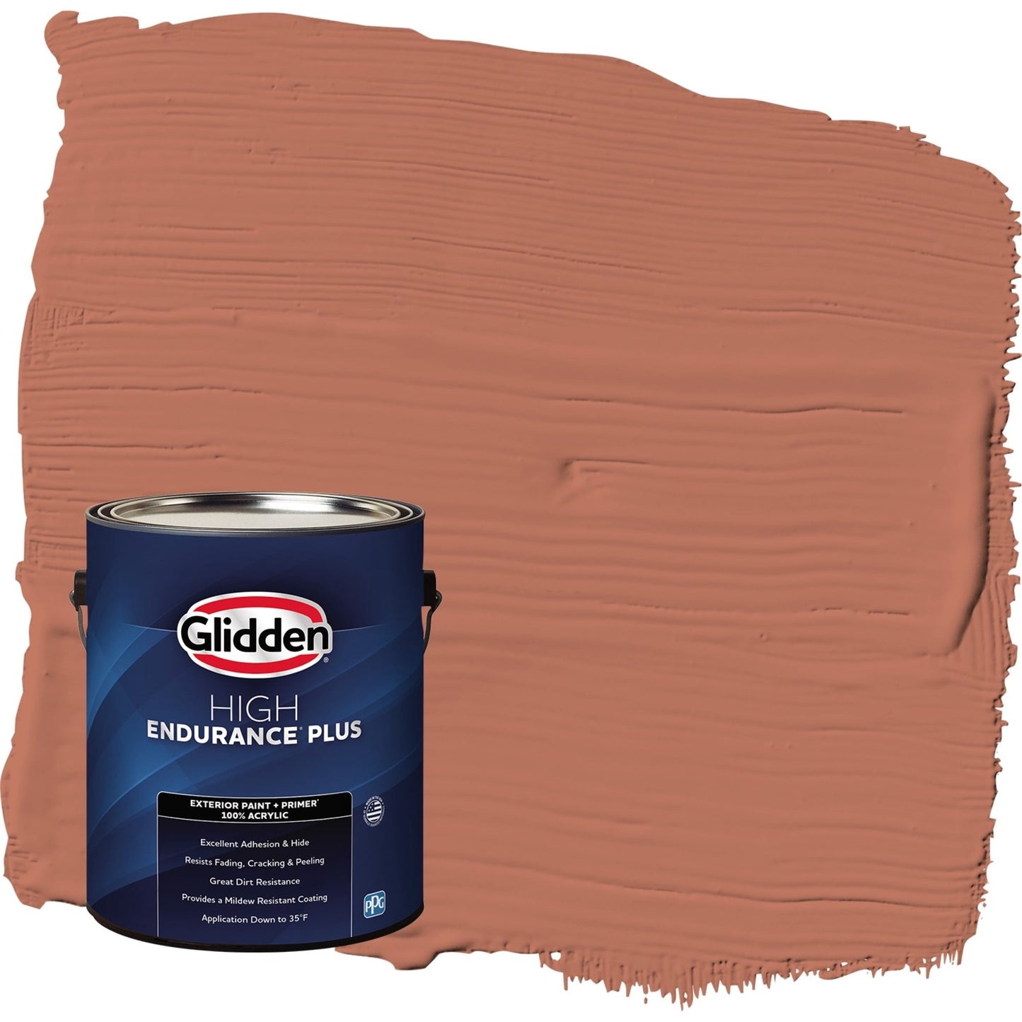 Glidden HEP Crushed Cinnamon / Orange Semi-Gloss Exterior Paint with Primer, 1 Gallon