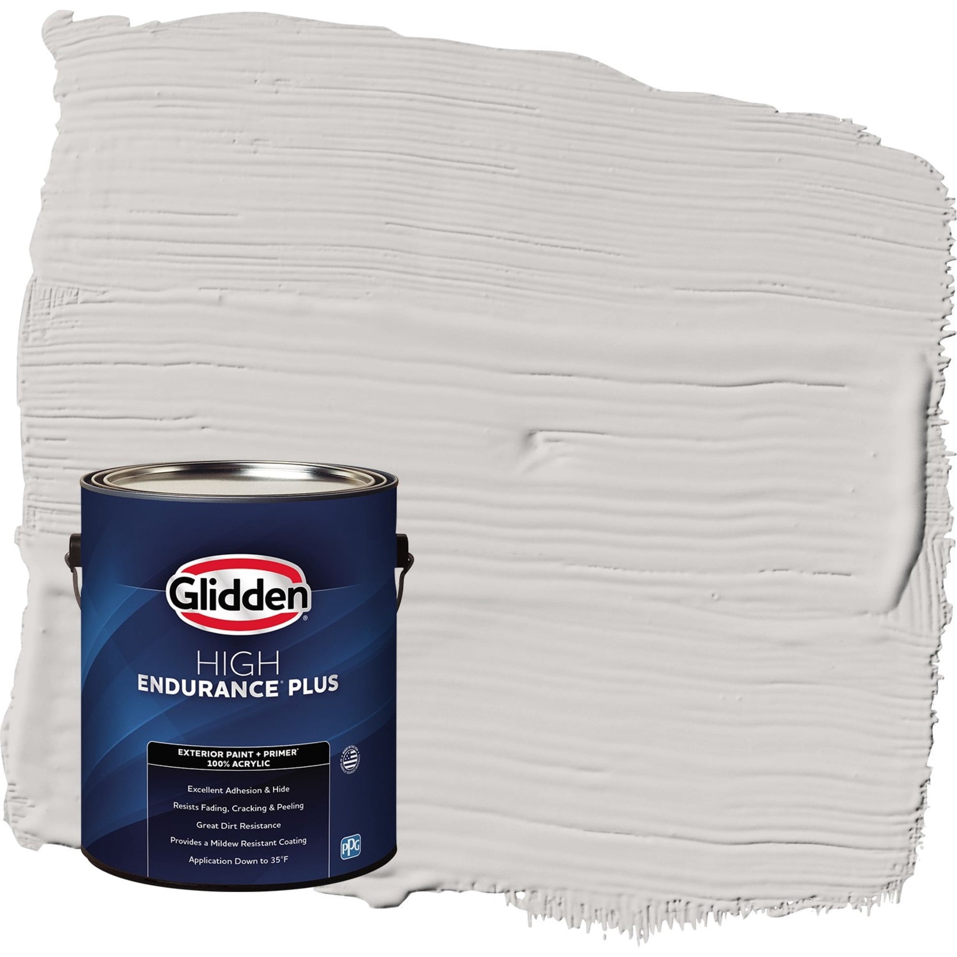 Glidden HEP Elusion / Grey Flat Exterior Paint with Primer, 1 Gallon
