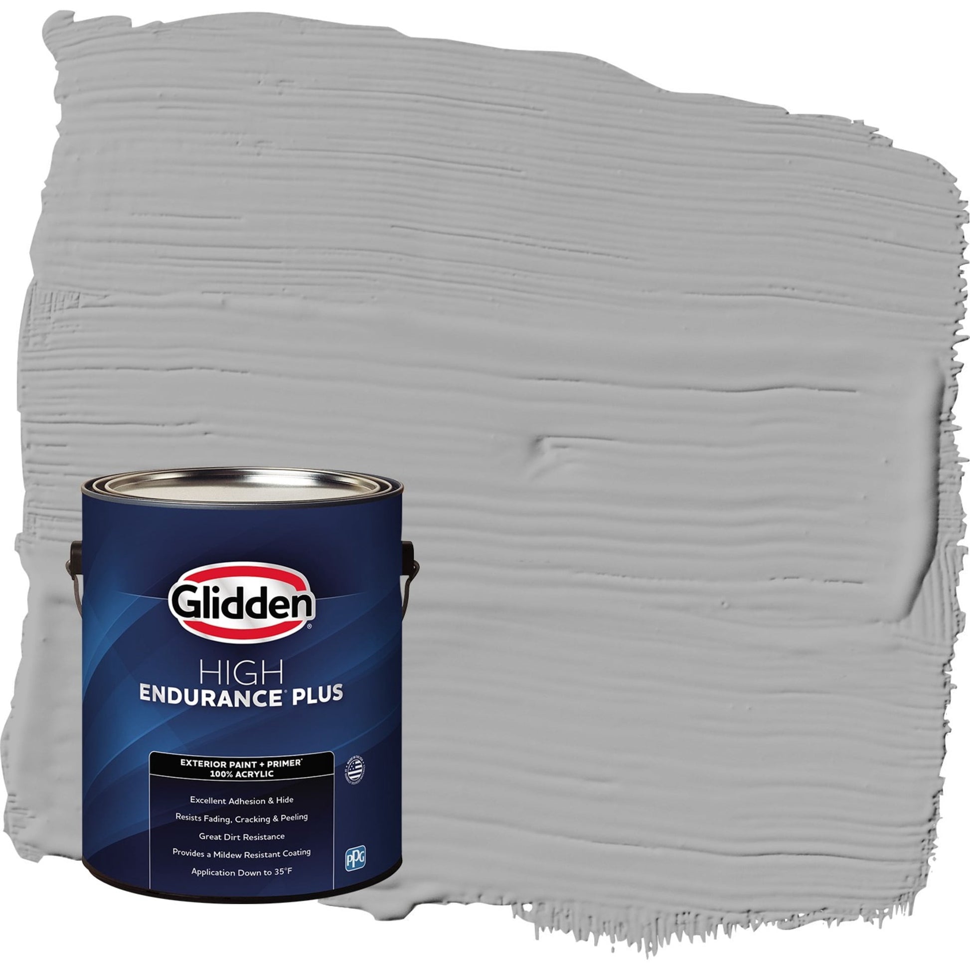 Glidden HEP Flagstone / Gray Semi-Gloss Exterior Paint with Primer, 1 Gallon