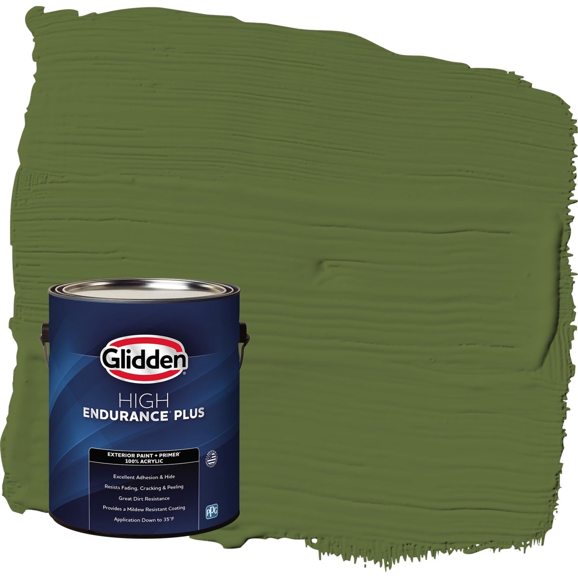 Glidden HEP Globe Artichoke / Green Flat Exterior Paint with Primer, 1 Gallon