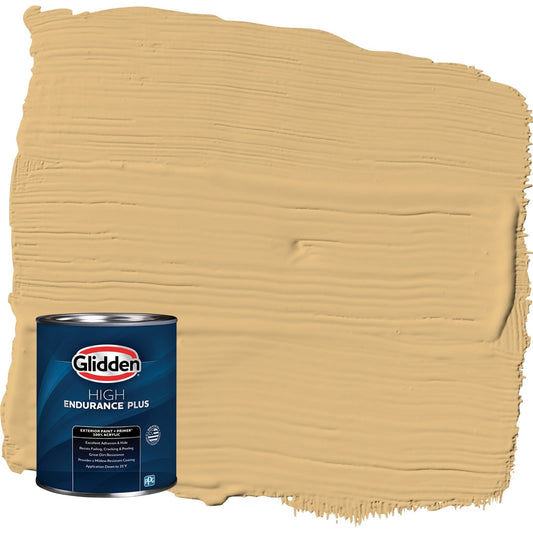 Glidden HEP Honey Bunny / Yellow Semi-Gloss Exterior Paint with Primer, 1 Quart