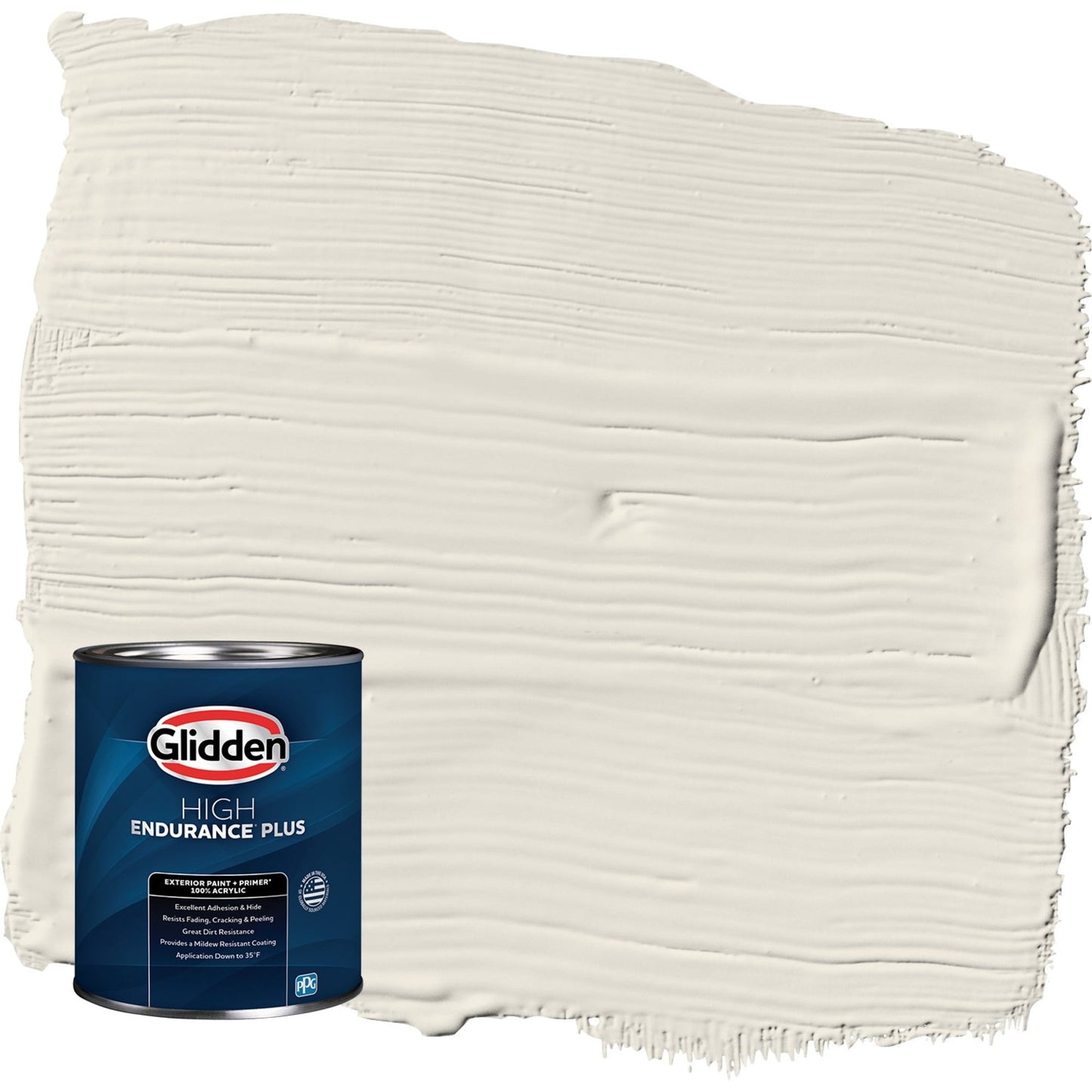Glidden HEP Hourglass / Off-White Satin Exterior Paint with Primer, 1 Quart
