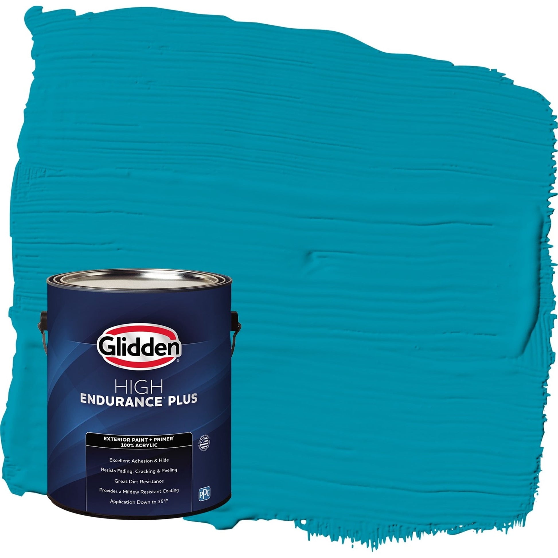 Glidden HEP Mediterranean Blue / Blue Satin Exterior Paint with Primer, 1 Gallon