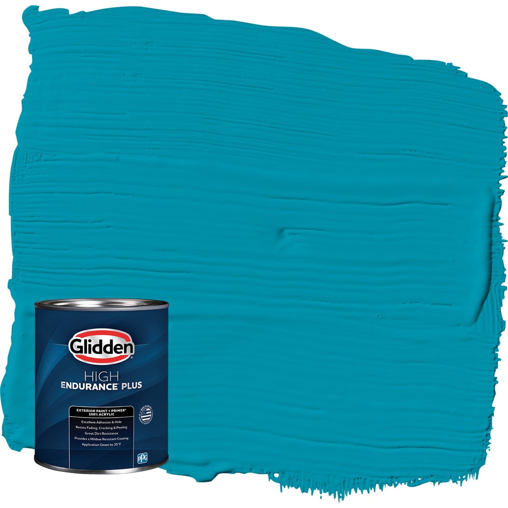 Glidden HEP Mediterranean Blue / Blue Semi-Gloss Exterior Paint with Primer, 1 Quart