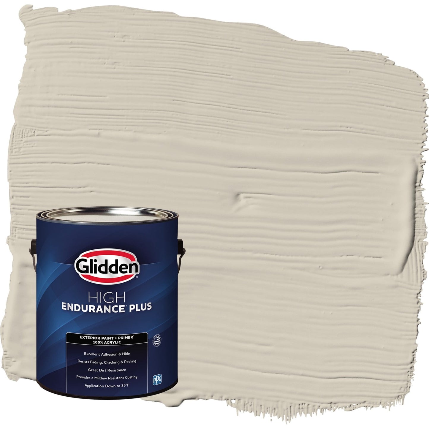 Glidden HEP Moth Gray / Grey Flat Exterior Paint with Primer, 1 Gallon