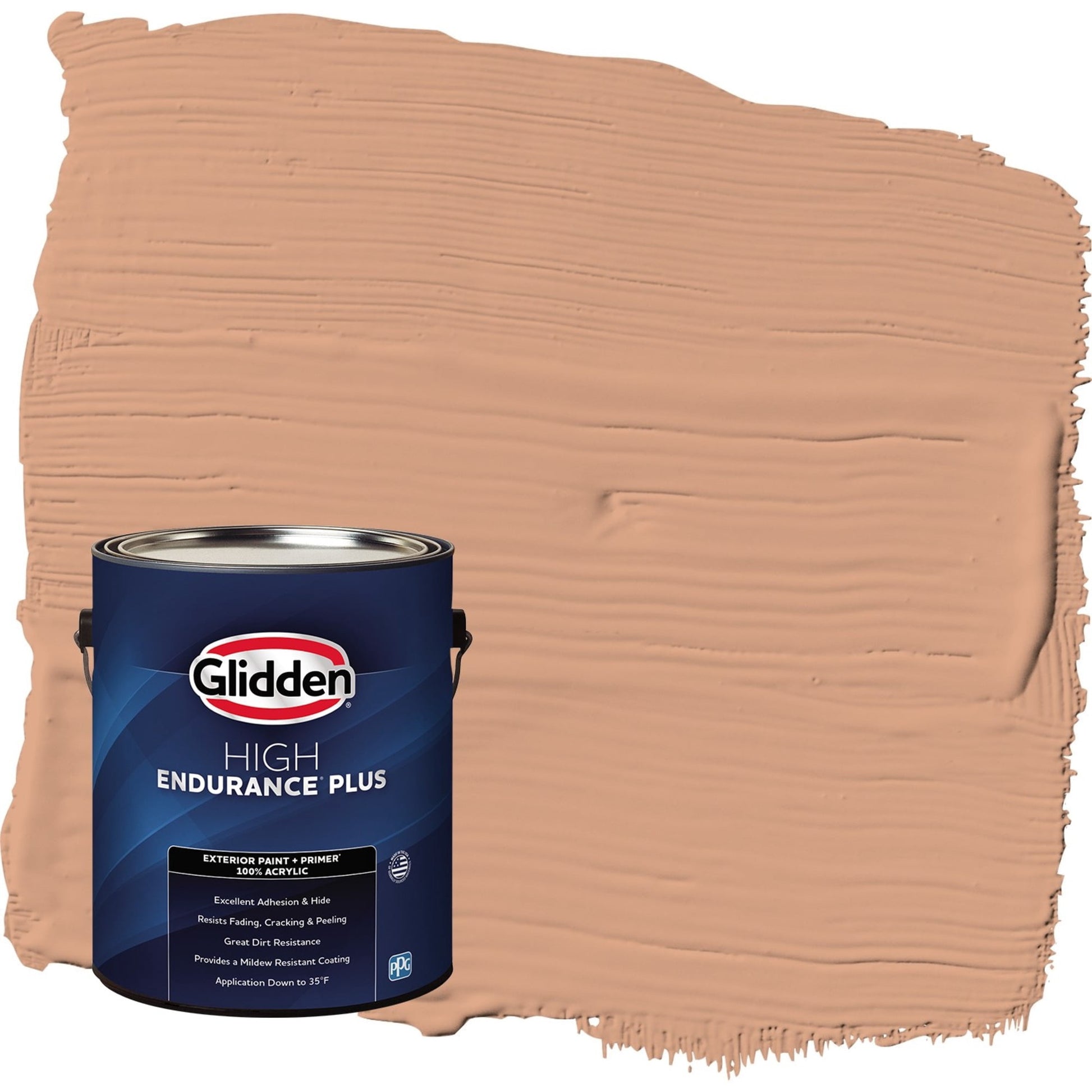 Glidden HEP Orange Maple / Orange Satin Exterior Paint with Primer, 1 Gallon