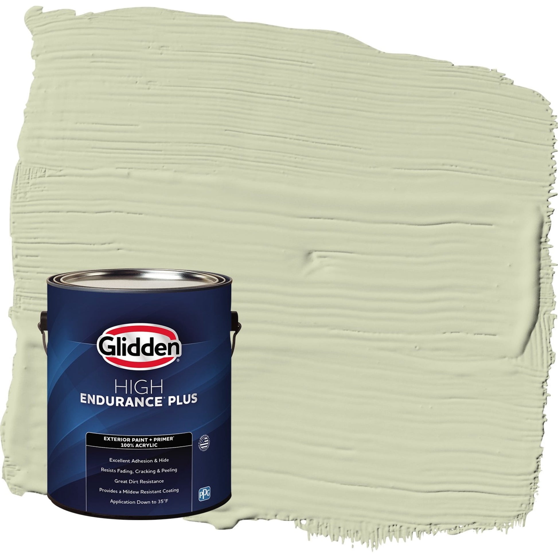 Glidden HEP Pickling Spice / Green Semi-Gloss Exterior Paint with Primer, 1 Gallon