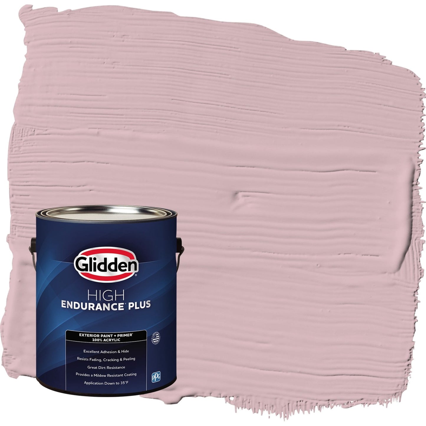 Glidden HEP Rose Stain / Pink Flat Exterior Paint with Primer, 1 Gallon
