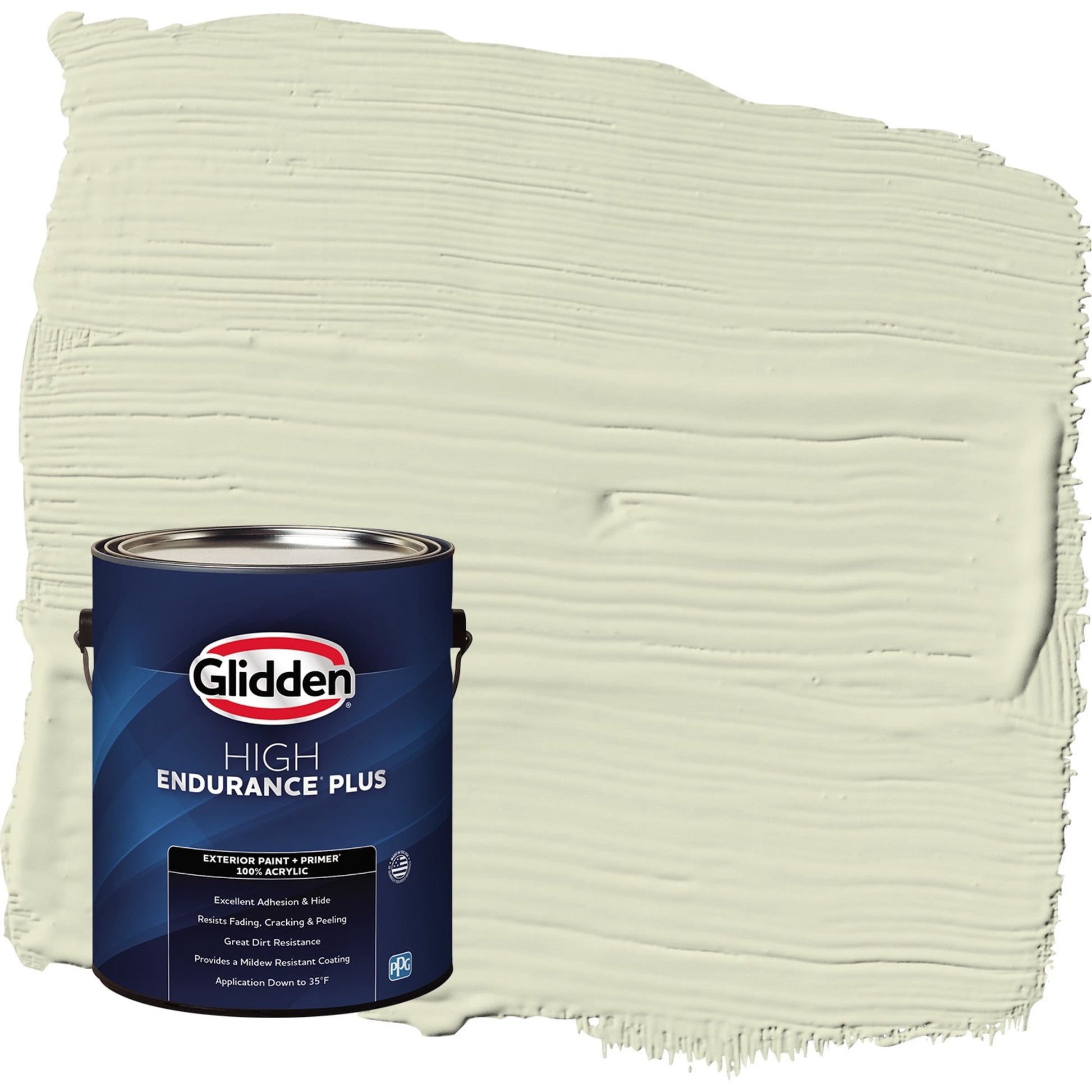 Glidden HEP Slow Dance / Green Flat Exterior Paint with Primer, 1 Gallon