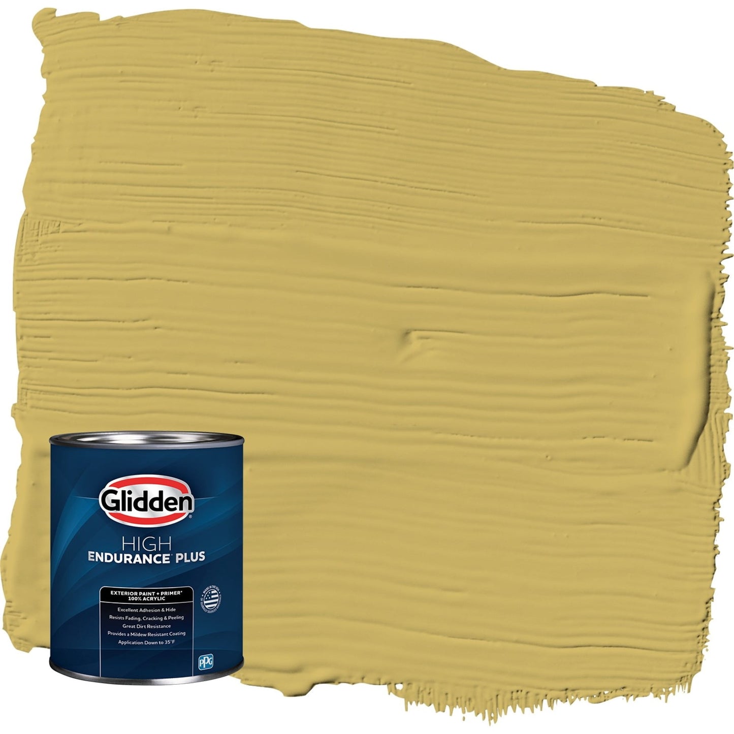 Glidden HEP Split Pea Soup / Green Satin Exterior Paint with Primer, 1 Quart