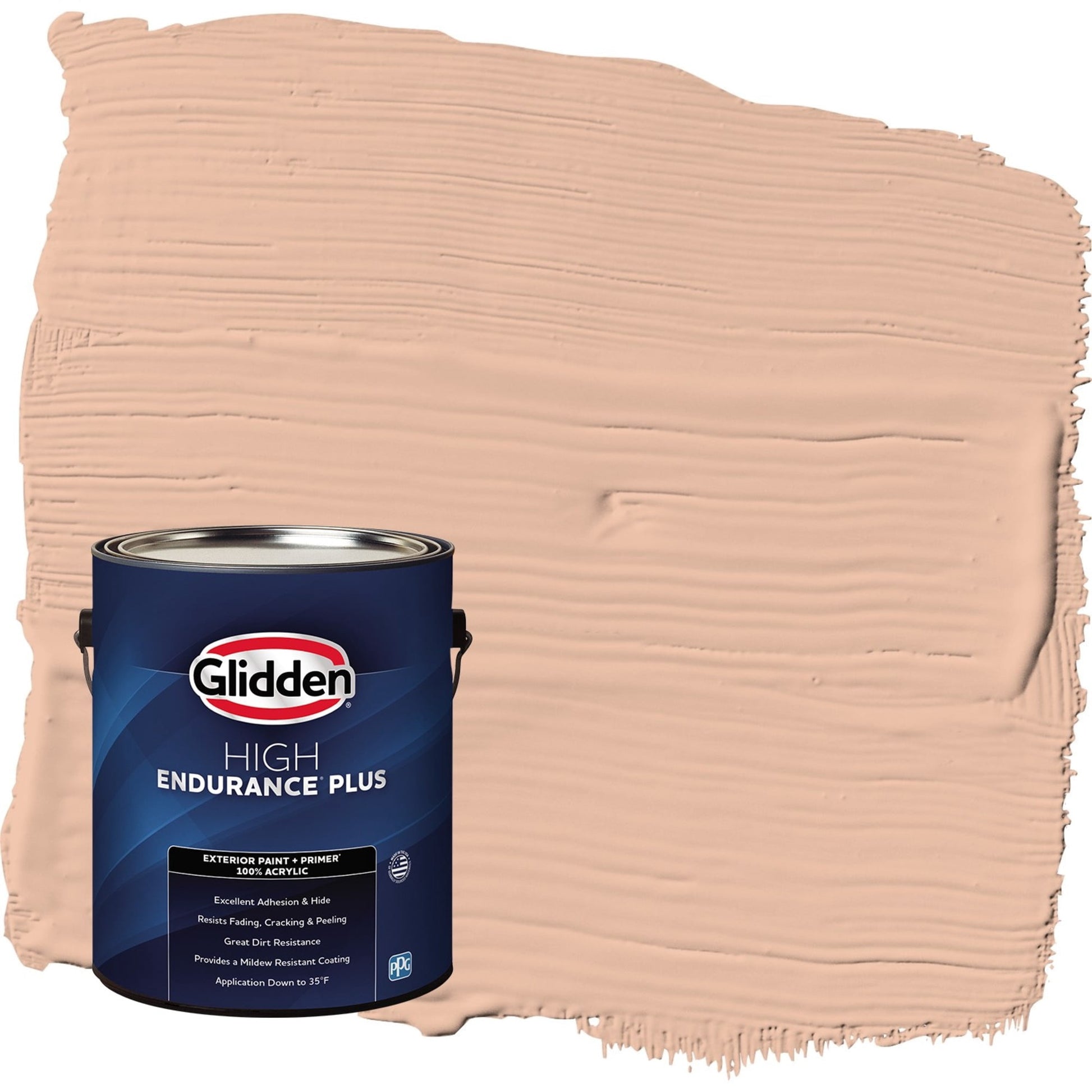 Glidden HEP Starfish / Orange Flat Exterior Paint with Primer, 1 Gallon