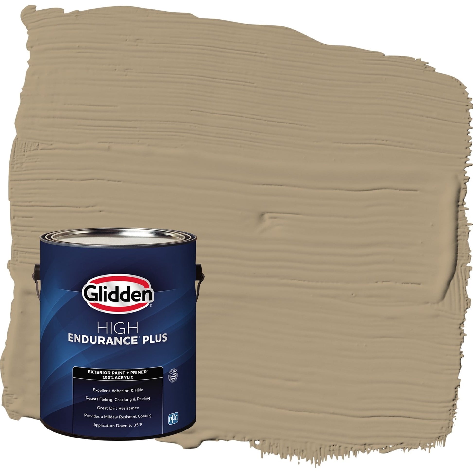 Glidden HEP Stony Creek / Beige Semi-Gloss Exterior Paint with Primer, 1 Gallon