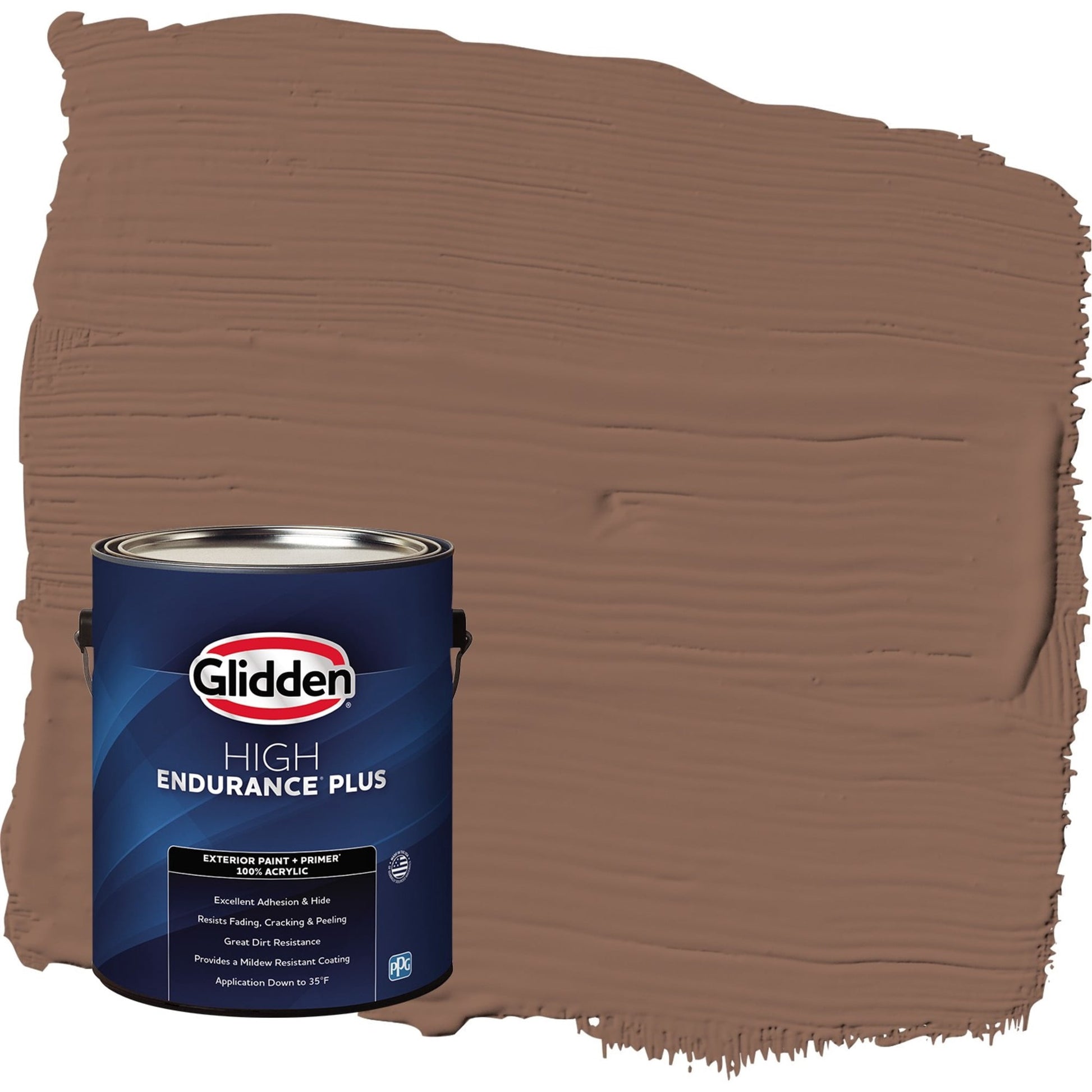 Glidden HEP Suede Leather / Beige Semi-Gloss Exterior Paint with Primer, 1 Gallon