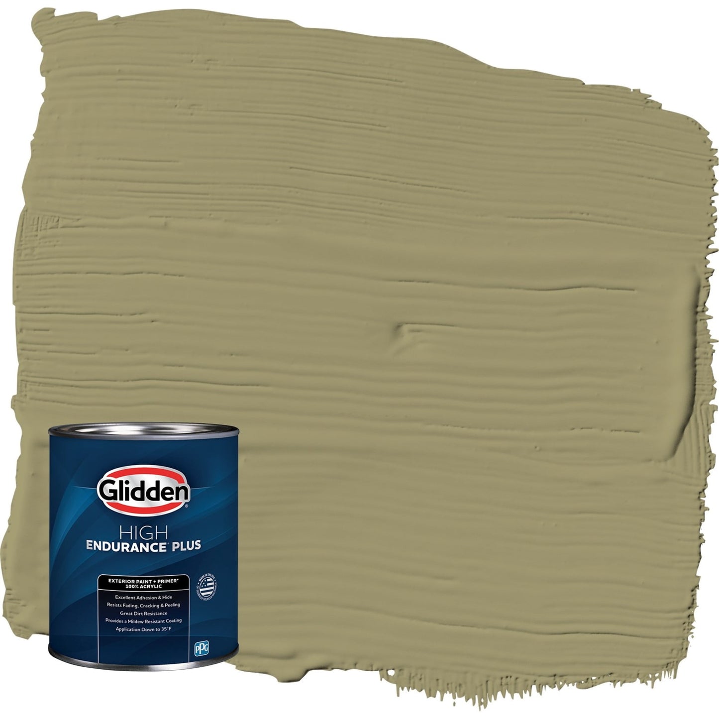Glidden HEP Sweet Annie / Pintura Exterior Semibrillante Verde con Primer, 1 Cuarto