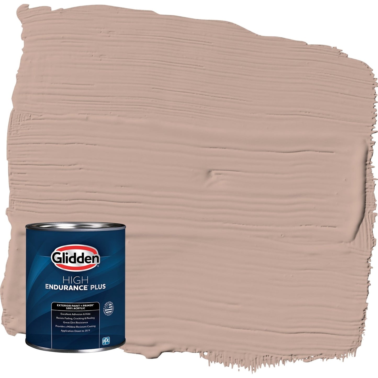 Glidden HEP Taupe Tapestry / Beige Semi-Gloss Exterior Paint with Primer, 1 Quart