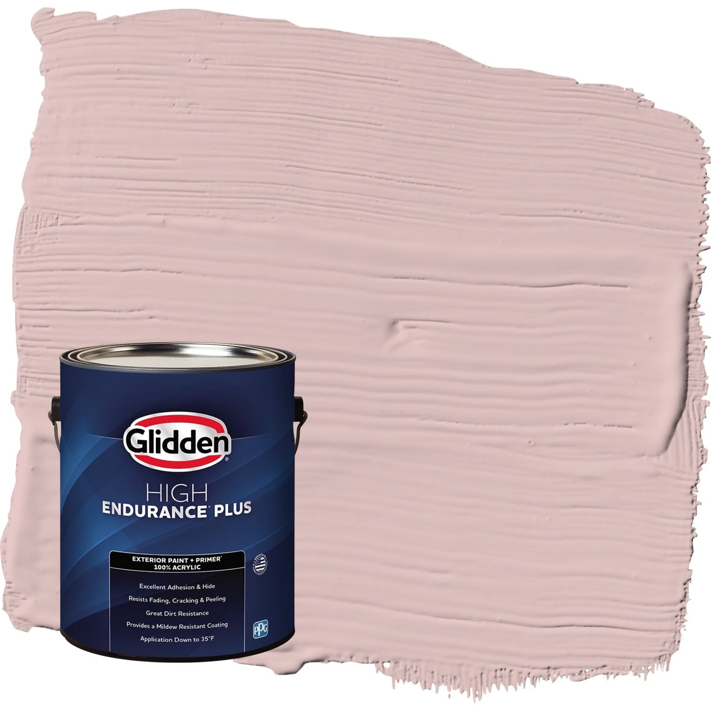 Glidden HEP Tea Time / Pink Semi-Gloss Exterior Paint with Primer, 1 Gallon