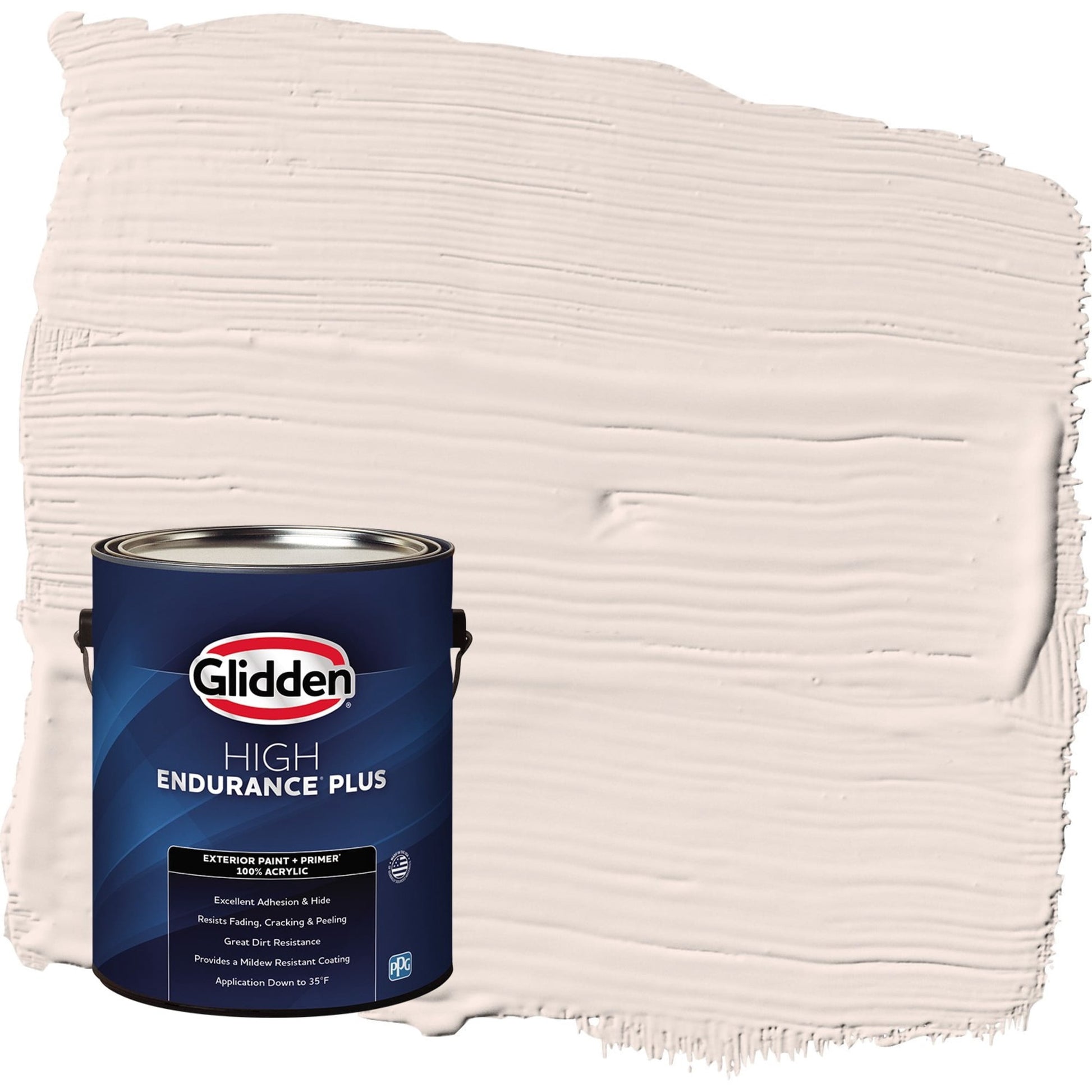 Glidden HEP Touchable / Tan Flat Exterior Paint with Primer, 1 Gallon