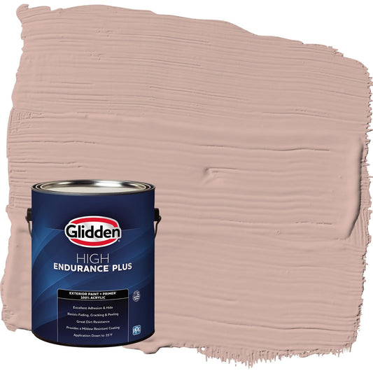 Glidden HEP Velveteen Crush / Pink Flat Exterior Paint with Primer, 1 Gallon
