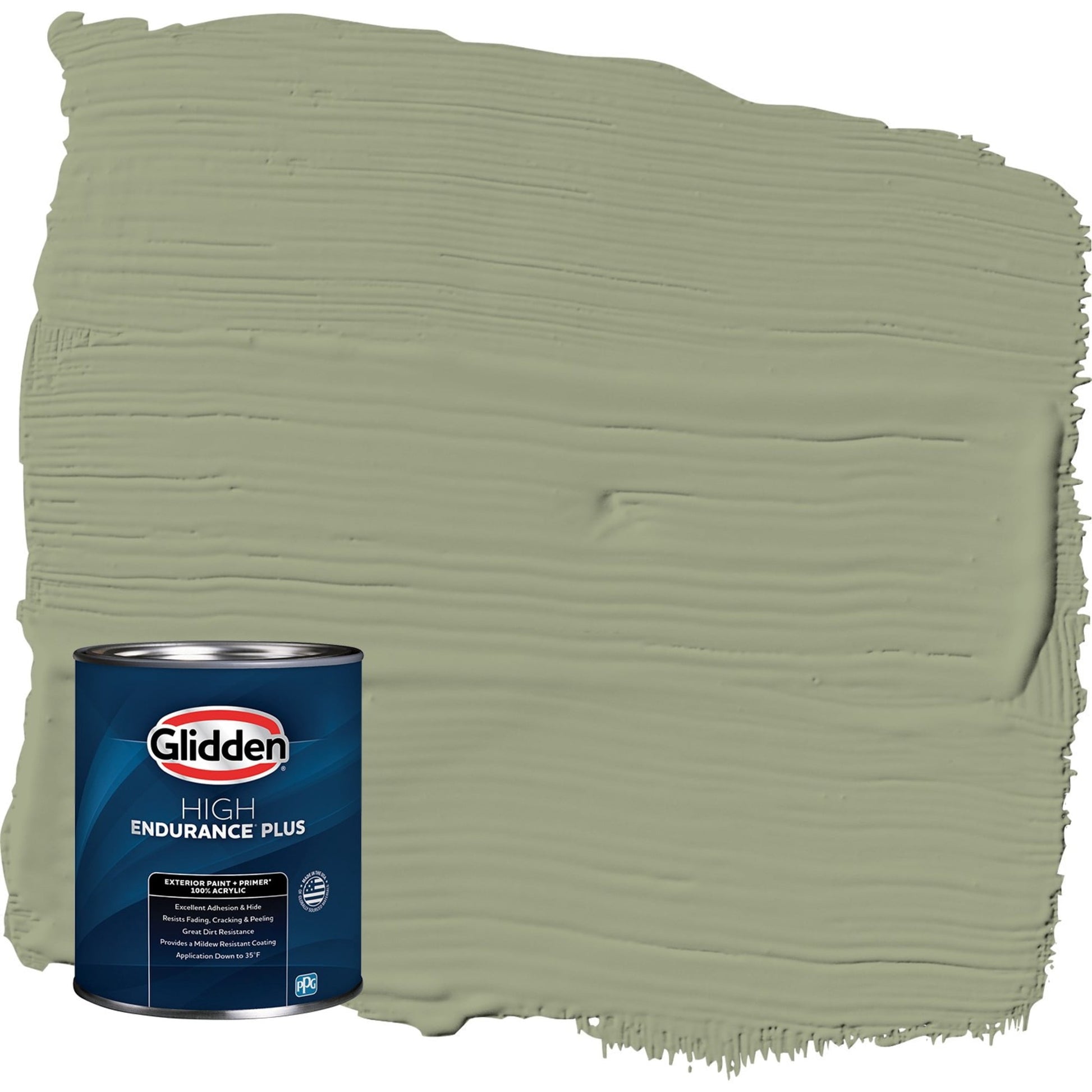 Glidden HEP Zebra Grass / Green Semi-Gloss Exterior Paint with Primer, 1 Quart