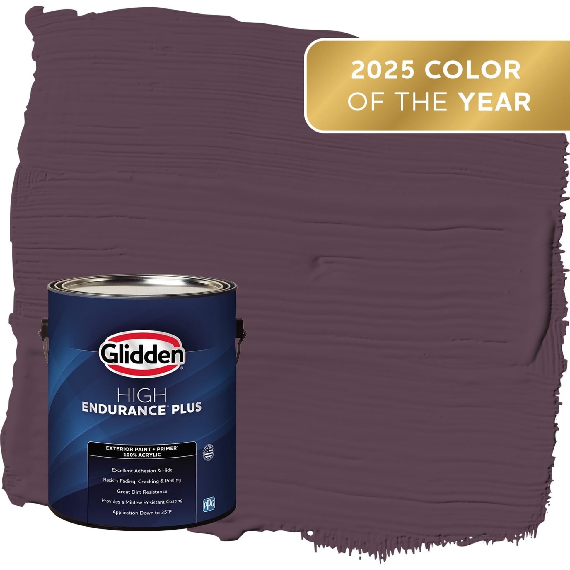 Glidden HEP Purple Basil / Purple Semi-Gloss Exterior Paint with Primer, 1 Gallon