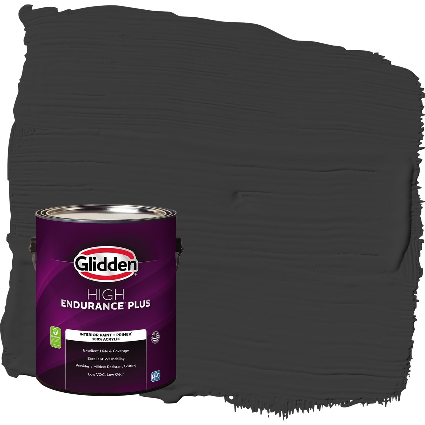 Glidden HEP Grab-N-Go Onyx Black / Black Flat Interior Paint with Primer, 1 Gallon