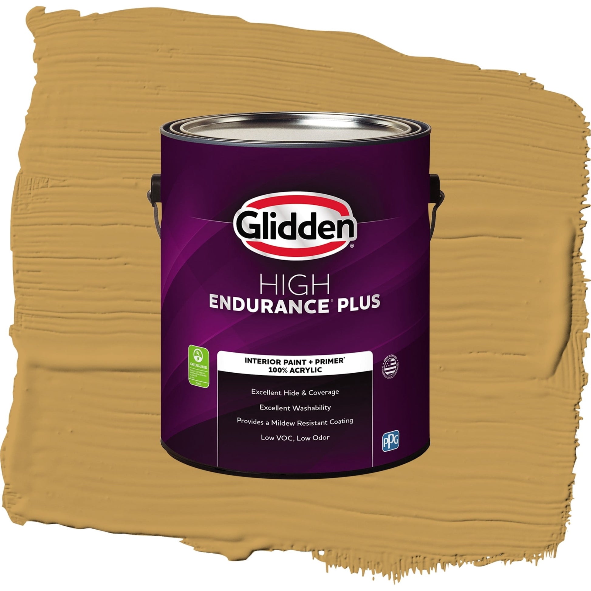 Glidden HEP Amaretto Sours / Yellow, Semi-Gloss Interior Paint with Primer, 1 Gallon