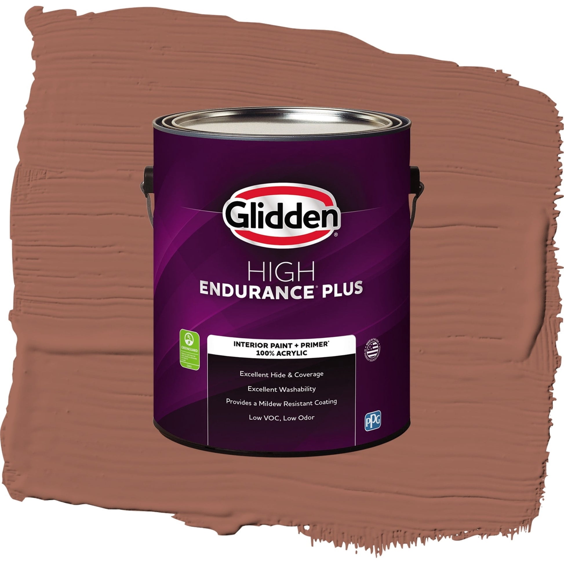 Glidden HEP Apple Brown Betty / Orange, Flat Interior Paint with Primer, 1 Gallon