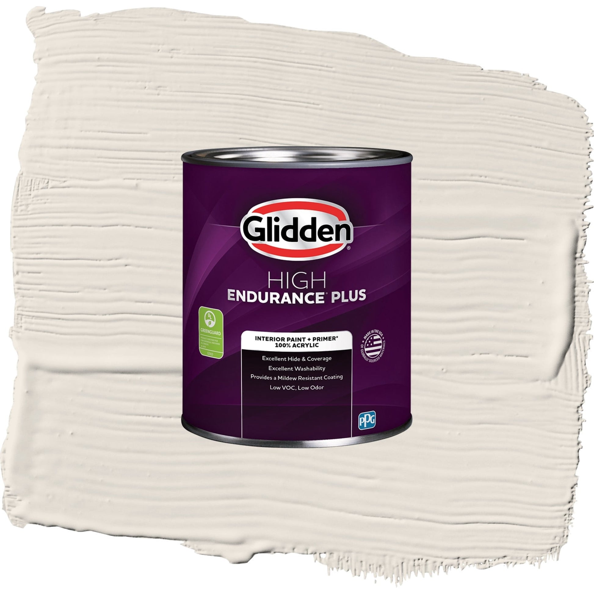 Glidden HEP Ash / White Eggshell Interior Paint with Primer, 1 Quart