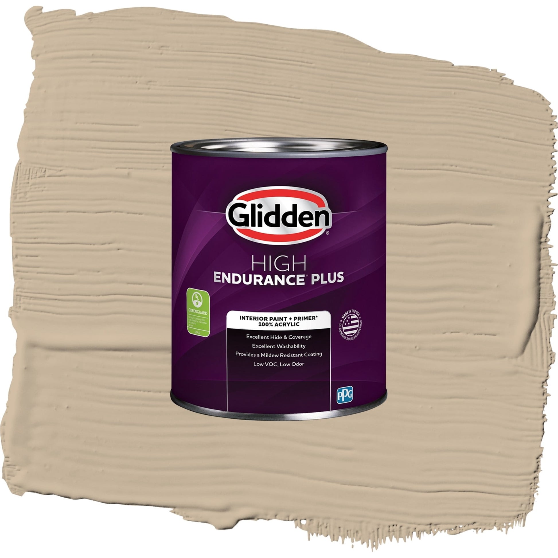 Glidden HEP Best Beige / Beige, Semi-Gloss Interior Paint with Primer, 1 Quart