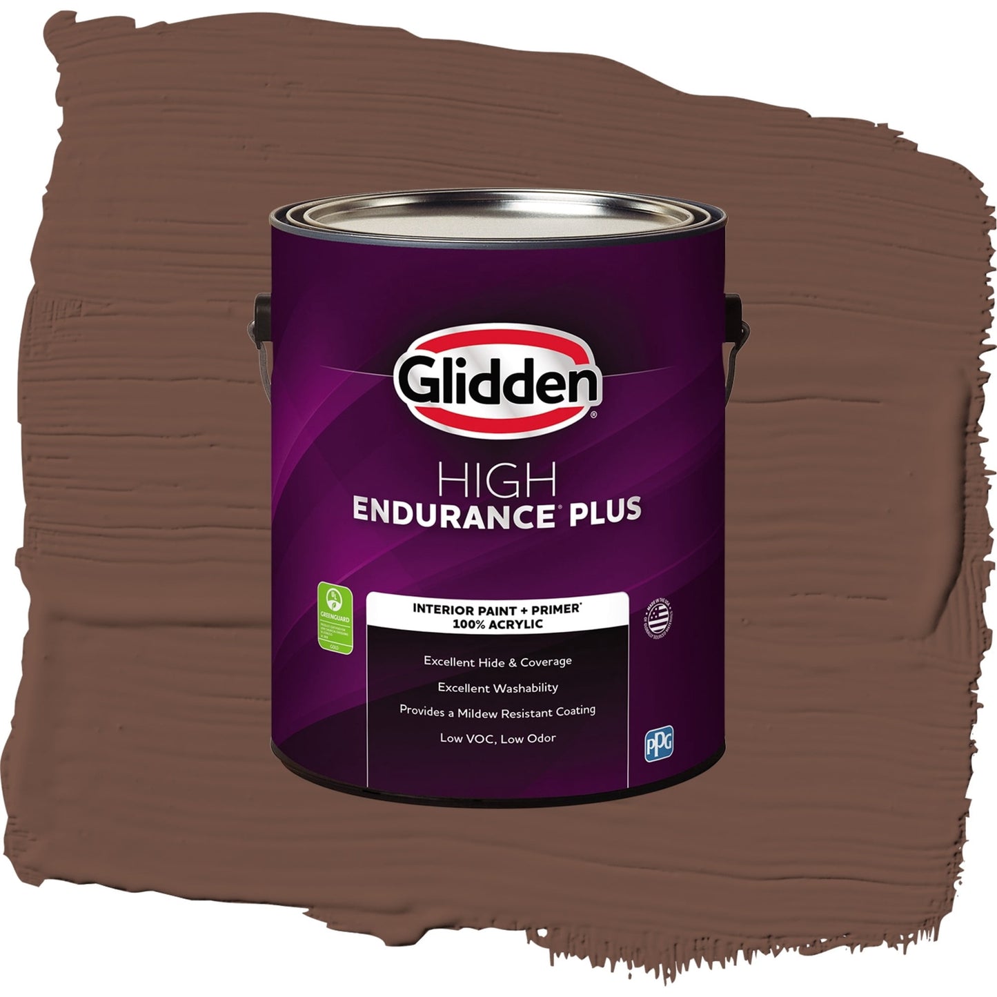 Glidden HEP Bigfoot / Brown, Flat Interior Paint with Primer, 1 Gallon