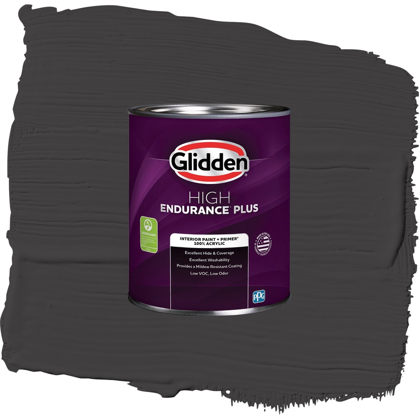 Glidden HEP Black Magic / Black Eggshell Interior Paint with Primer, 1 Quart