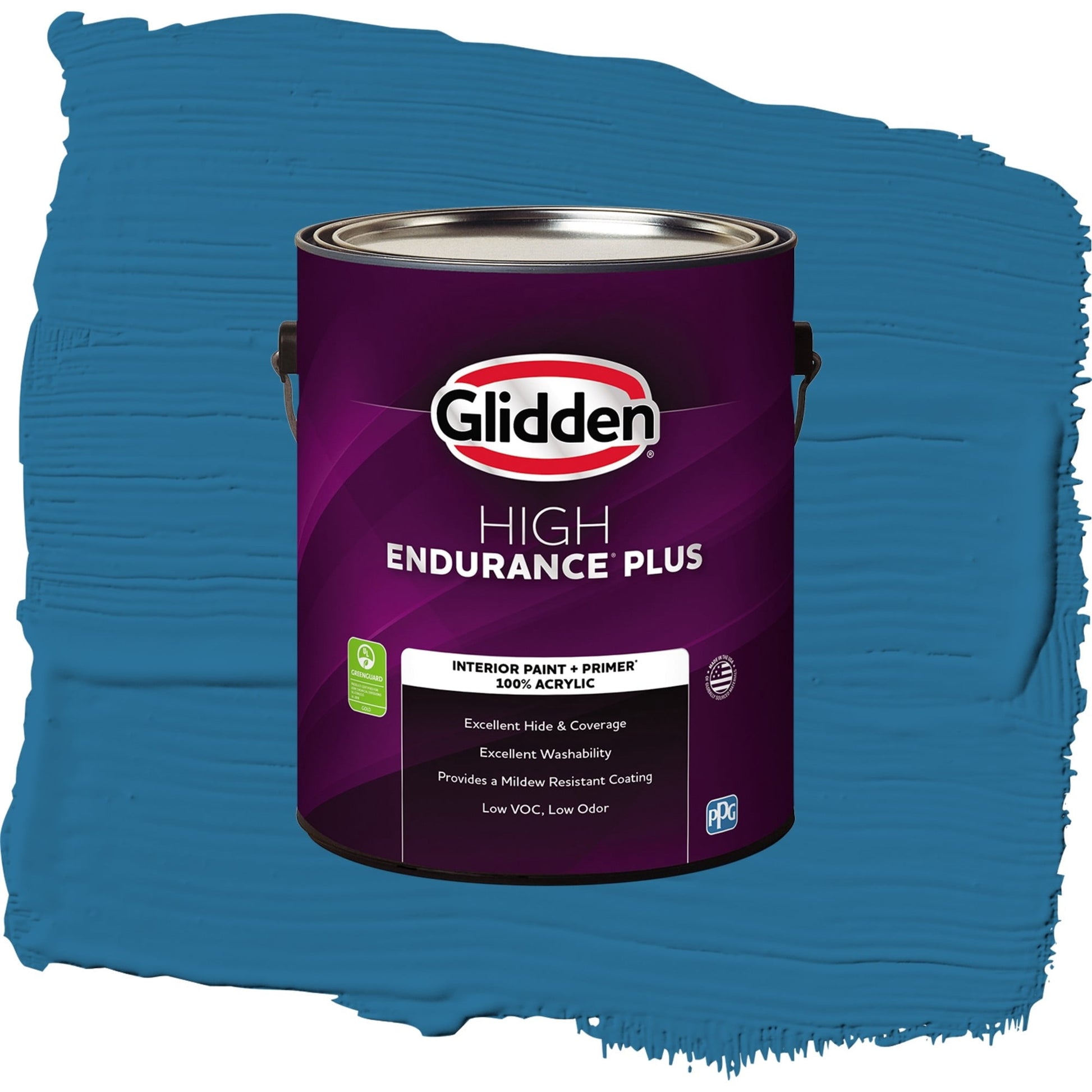 Glidden HEP Blue Oasis / Blue, Semi-Gloss Interior Paint with Primer, 1 Gallon
