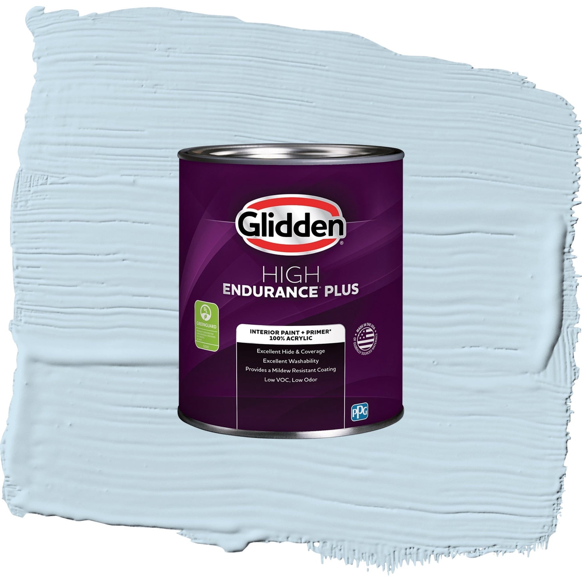 Glidden HEP Blue Pearl / Blue, Eggshell Interior Paint with Primer, 1 Quart