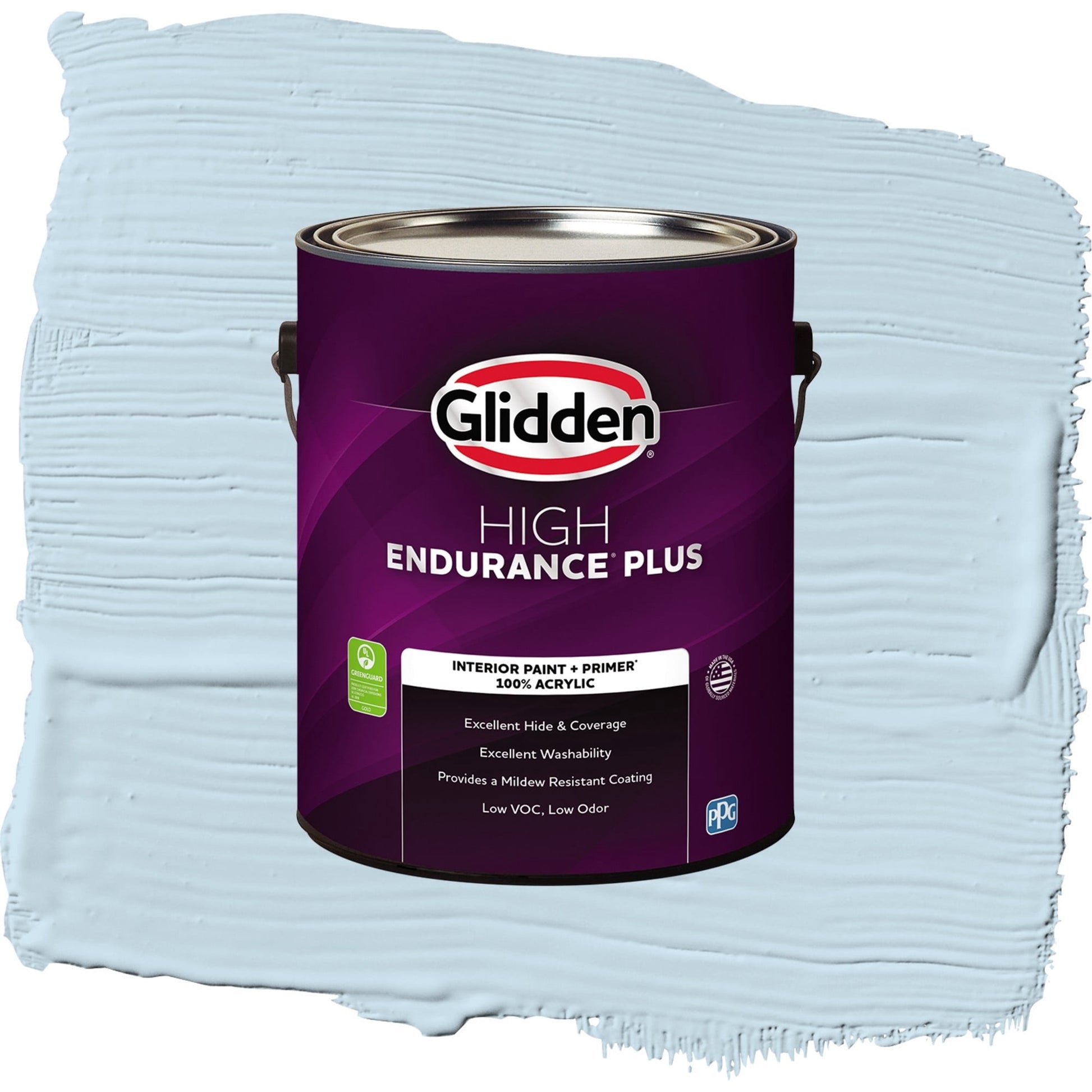 Glidden HEP Blue Pearl / Blue, Semi-Gloss Interior Paint with Primer, 1 Gallon