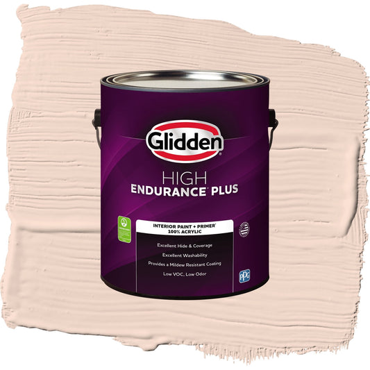 Glidden HEP Blush Beige / Orange, Flat Interior Paint with Primer, 1 Gallon