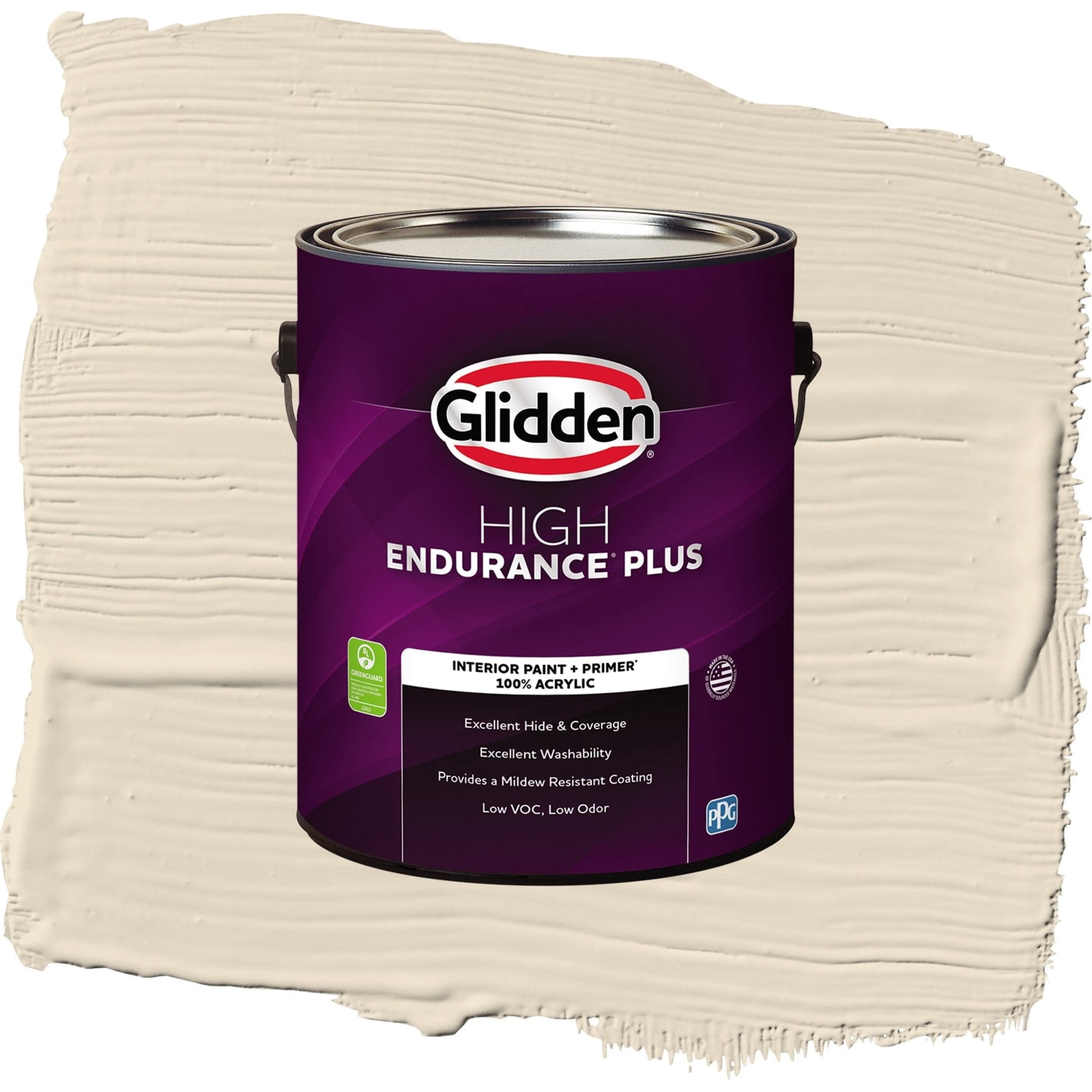 Glidden HEP Bone White / Beige, Semi-Gloss Interior Paint with Primer, 1 Gallon