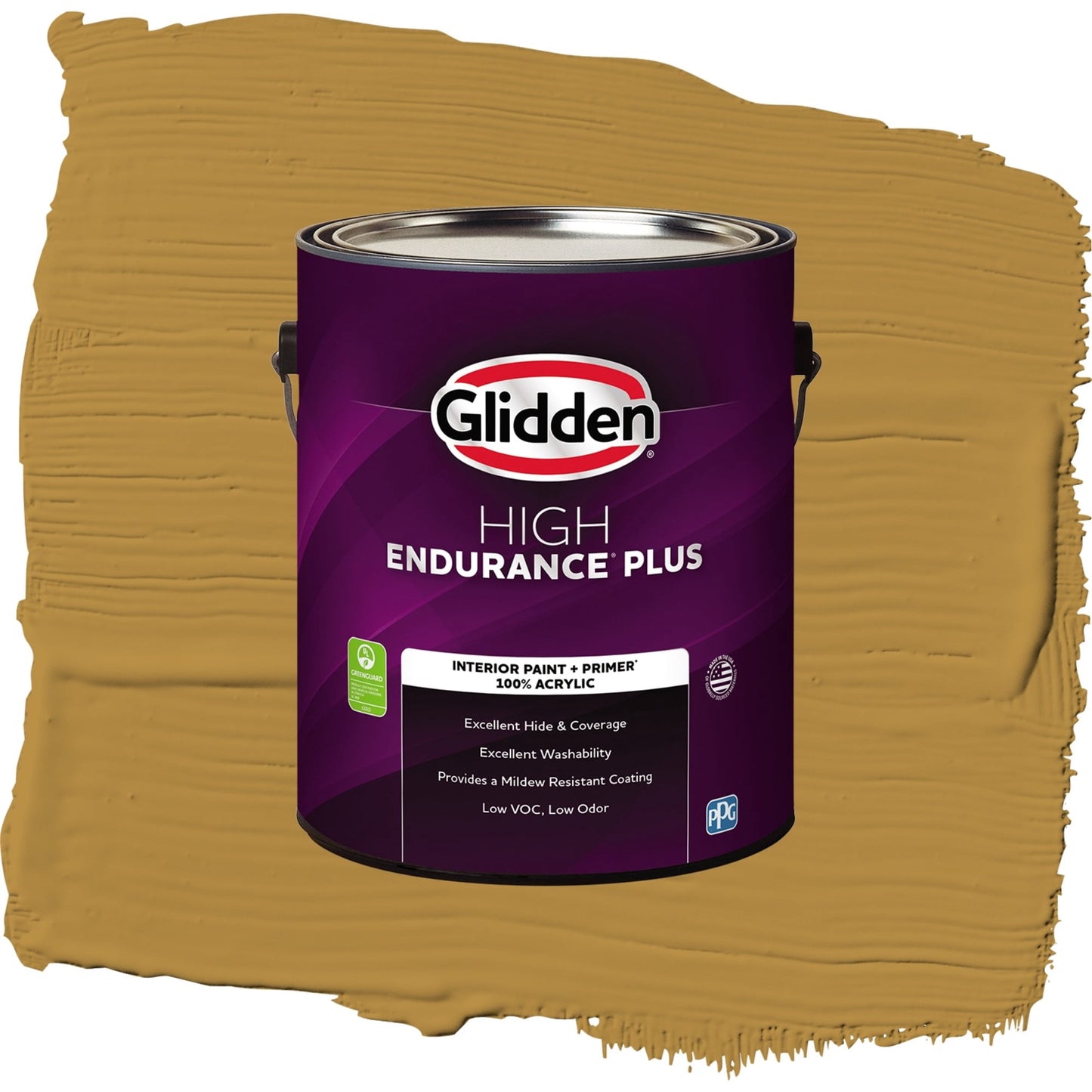 Glidden HEP Butterscotch Ripple / Yellow, Semi-Gloss Interior Paint with Primer, 1 Gallon