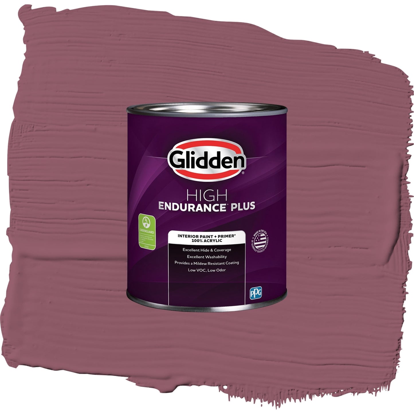 Glidden HEP Cabernet / Purple, Eggshell Interior Paint with Primer, 1 Quart