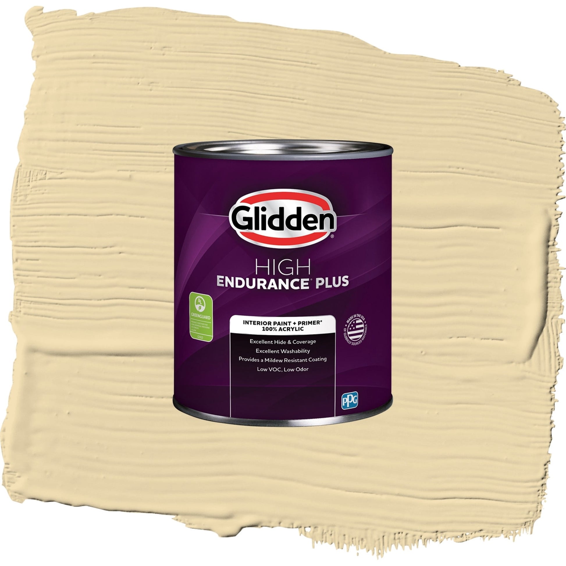 Glidden HEP Caramelized Pears / Yellow, Eggshell Interior Paint with Primer, 1 Quart