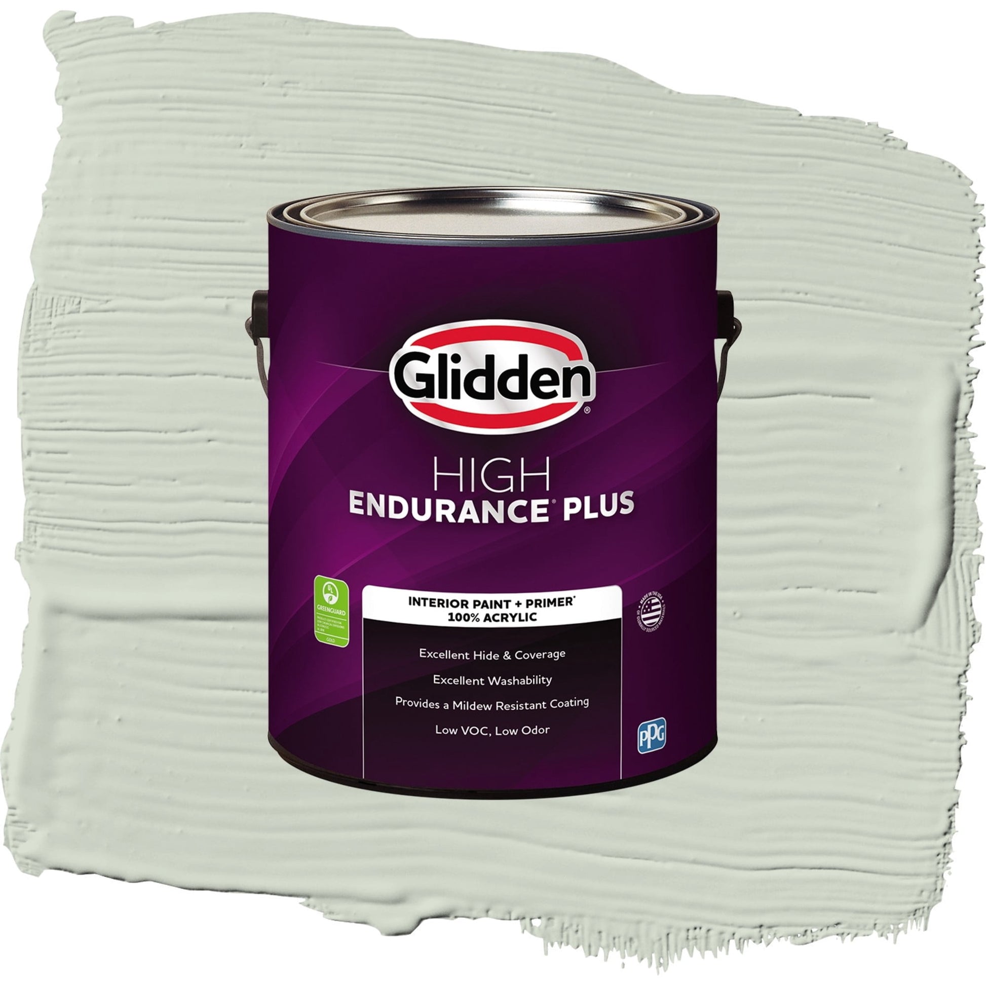 Glidden HEP Castaway / Green, Flat Interior Paint with Primer, 1 Gallon