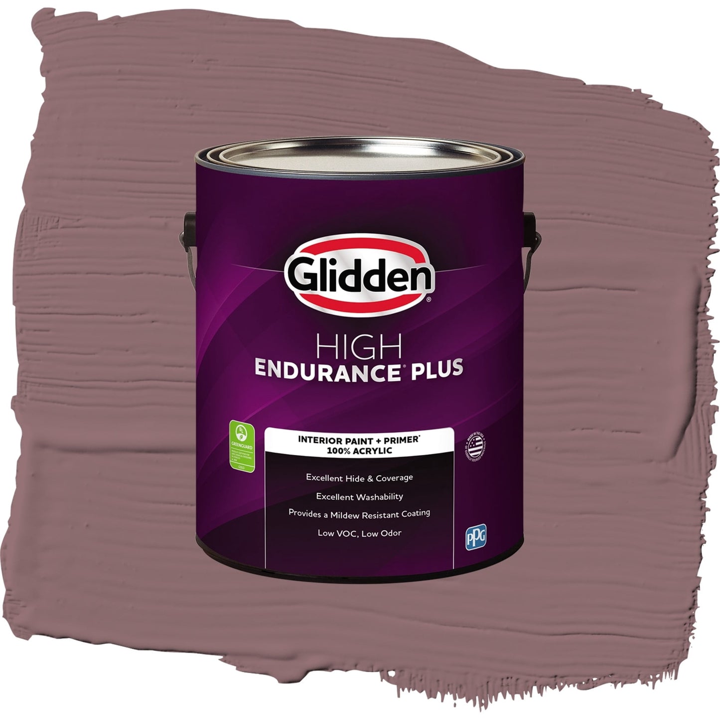 Glidden HEP Chocolate Sparkle / Purple, Flat Interior Paint with Primer, 1 Gallon