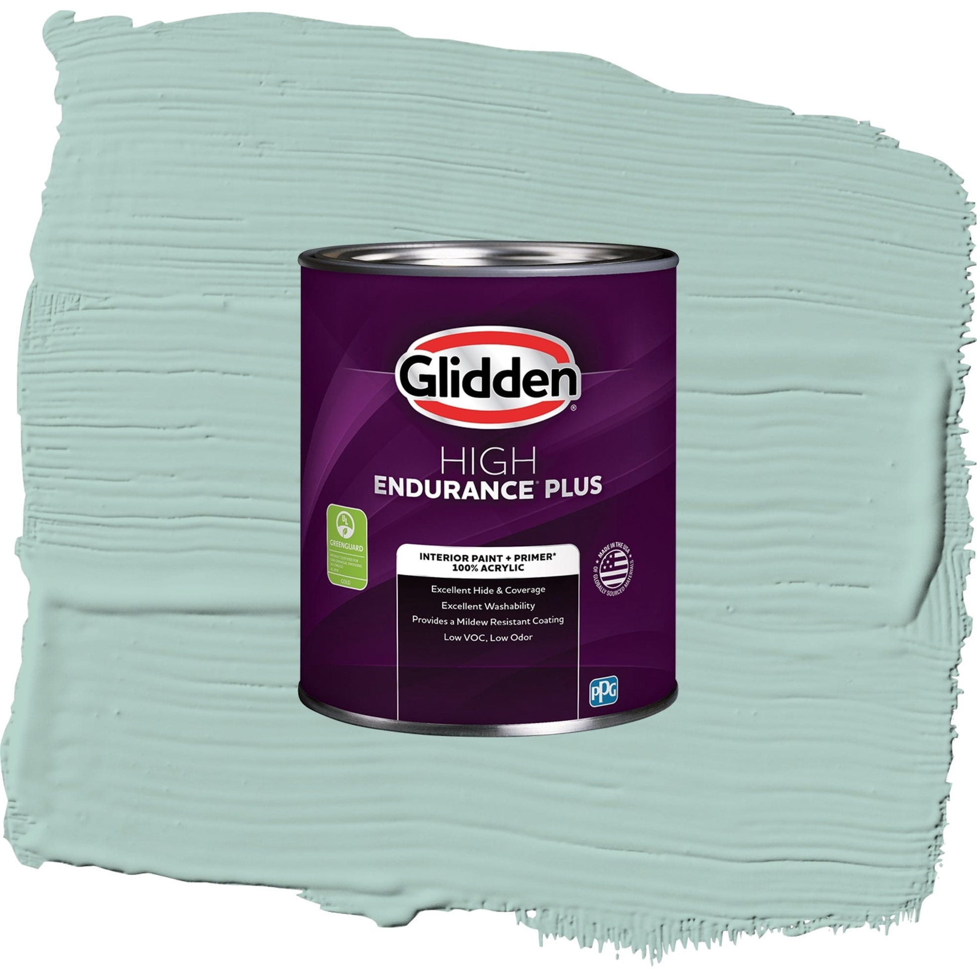 Glidden HEP Copenhagen / Green, Semi-Gloss Interior Paint with Primer, 1 Quart