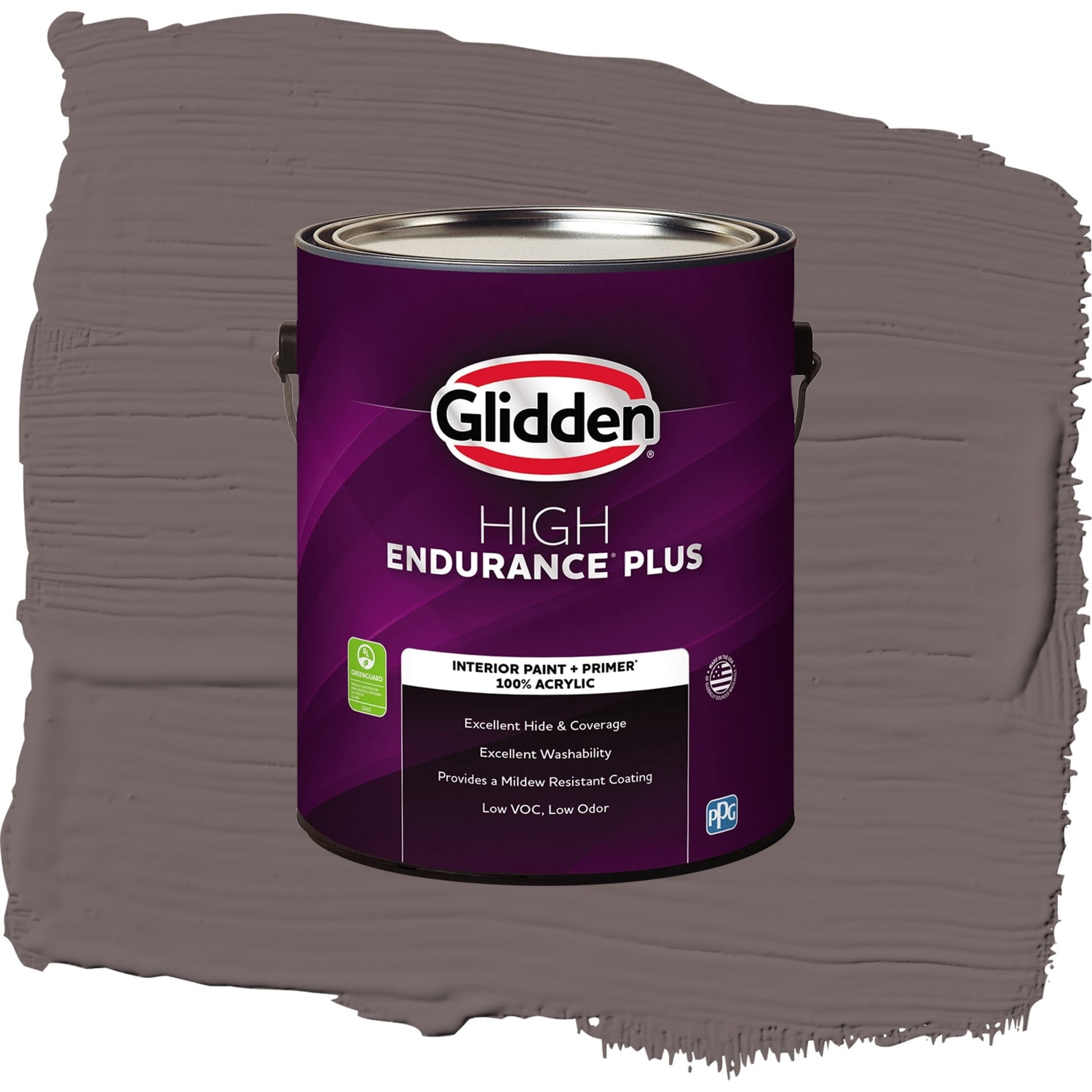 Glidden HEP Eagle Eye / Brown, Flat Interior Paint with Primer, 1 Gallon