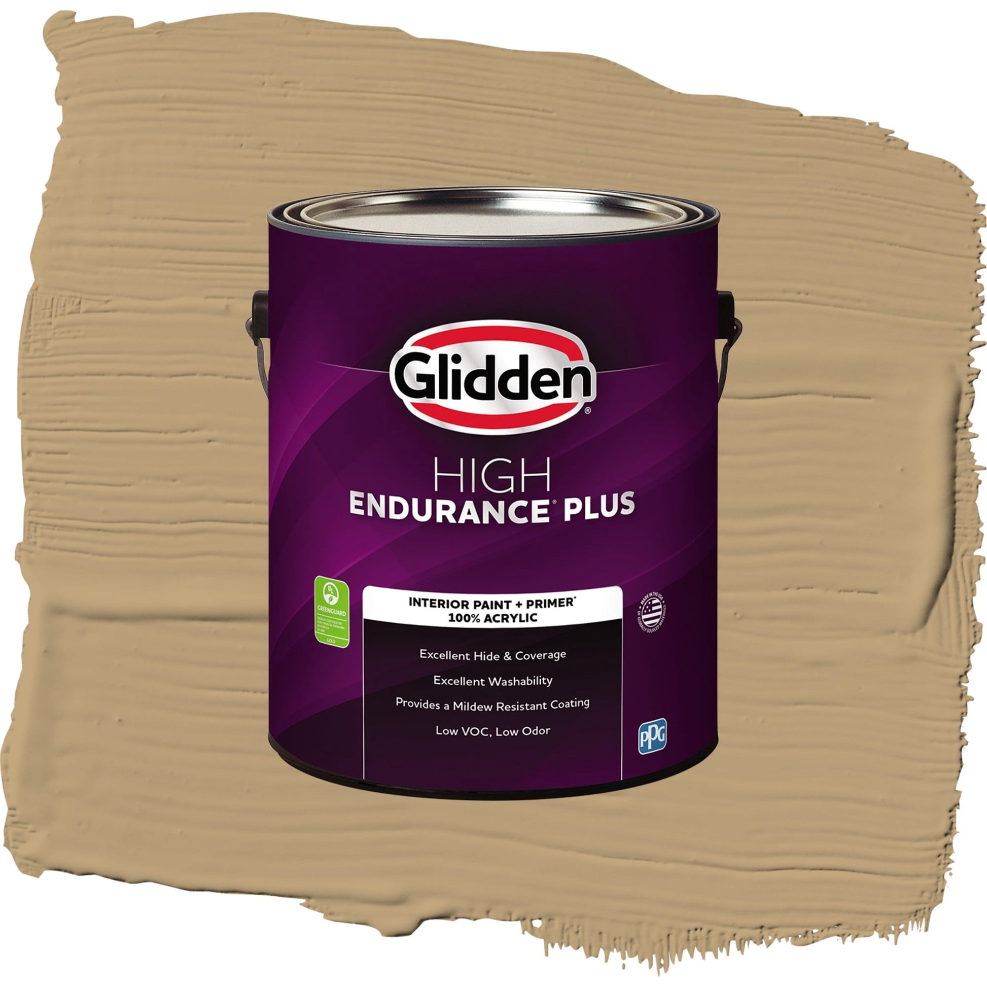 Glidden HEP Earthy Ocher / Beige, Eggshell Interior Paint with Primer, 1 Gallon