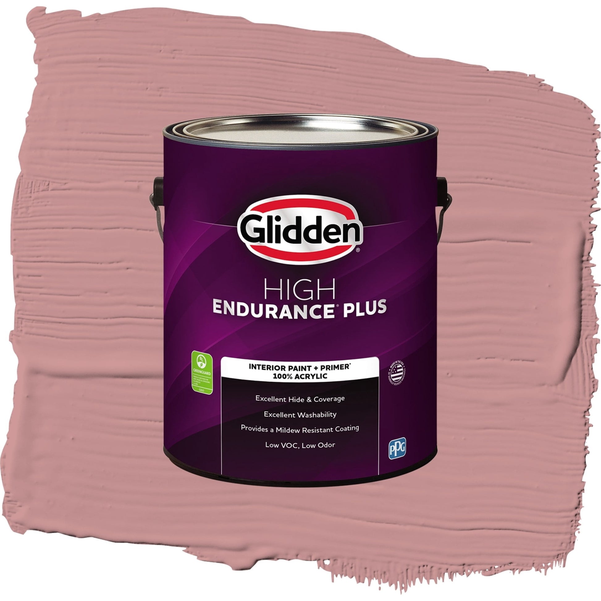 Glidden HEP Floral Tapestry / Pink, Semi-Gloss Interior Paint with Primer, 1 Gallon